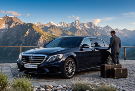 Mercedes VTC Grenoble montagnes alpines luxe